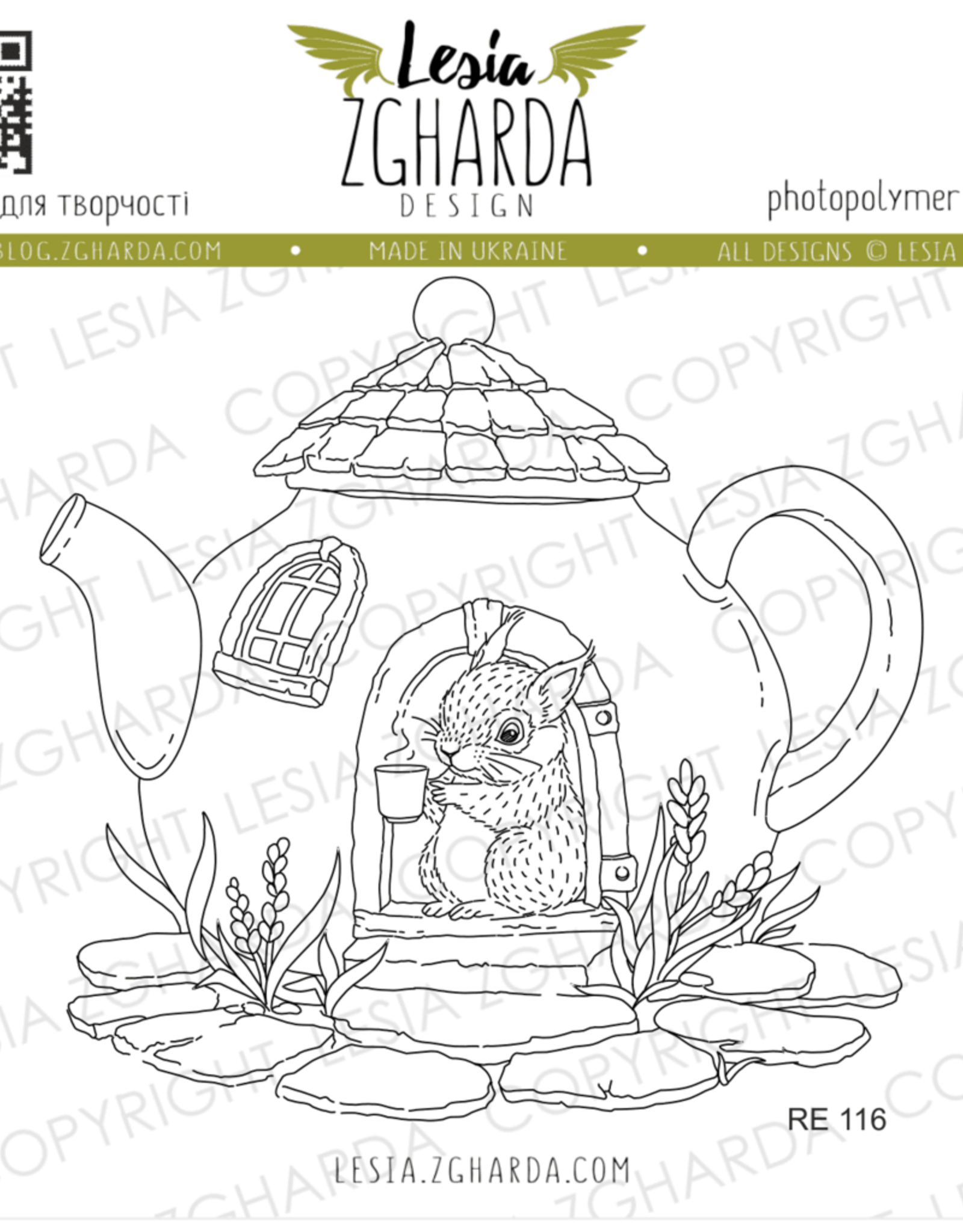 Lesia Zgharda Lesia Zgharda Stamp The Teapot House RE116