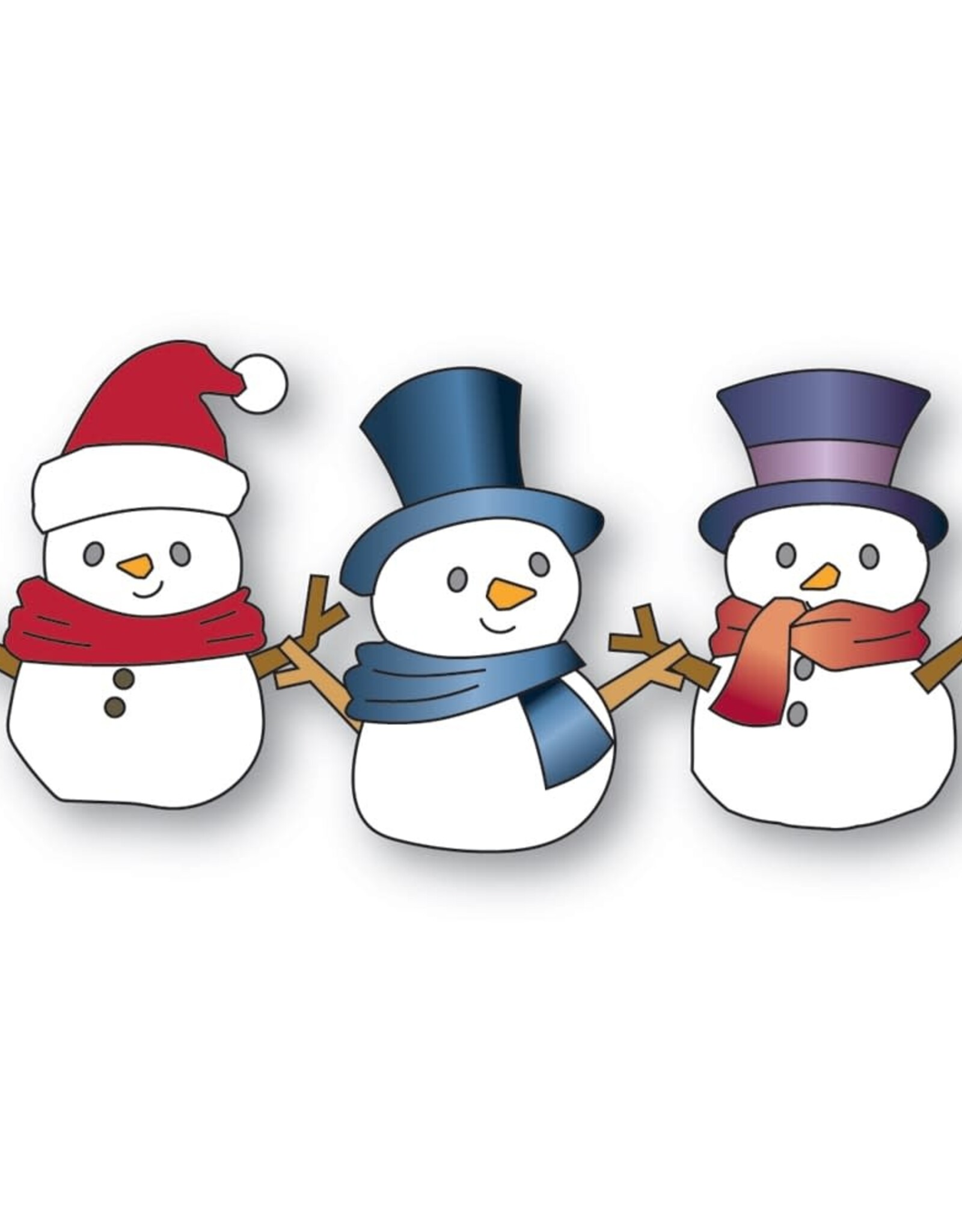 Memorybox Memorybox Stylish Snowmen Trio craft die 94918