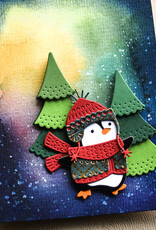 Memorybox Poppystamps Nordic Playful Penguin craft die 2634