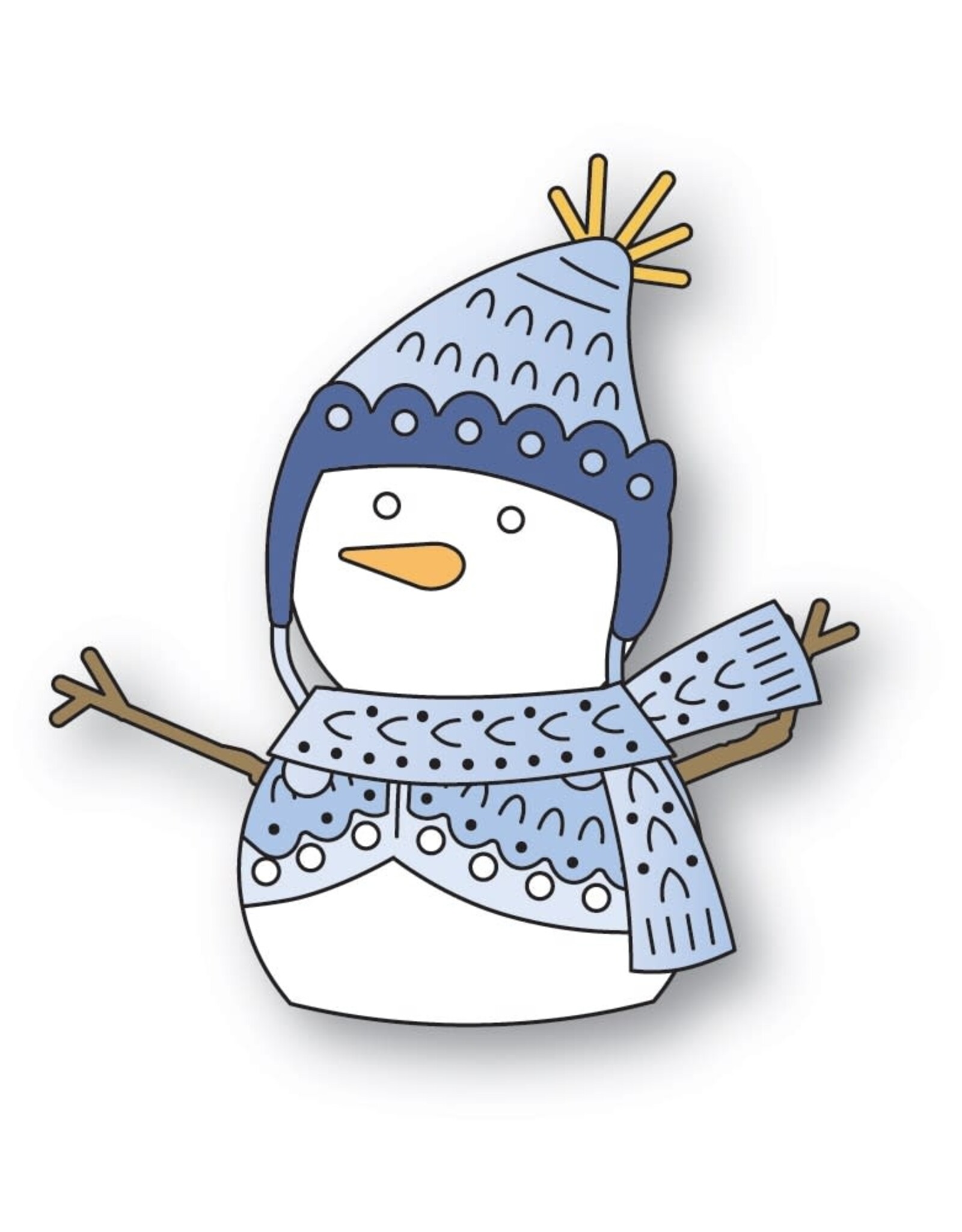 Memorybox Poppystamps Nordic Happy Snowman craft die 2640