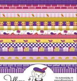 Juffrouw Muis Juffrouw Muis - Cardstock Paper pad A4 - Piejte Piet, wiedewiedewiet