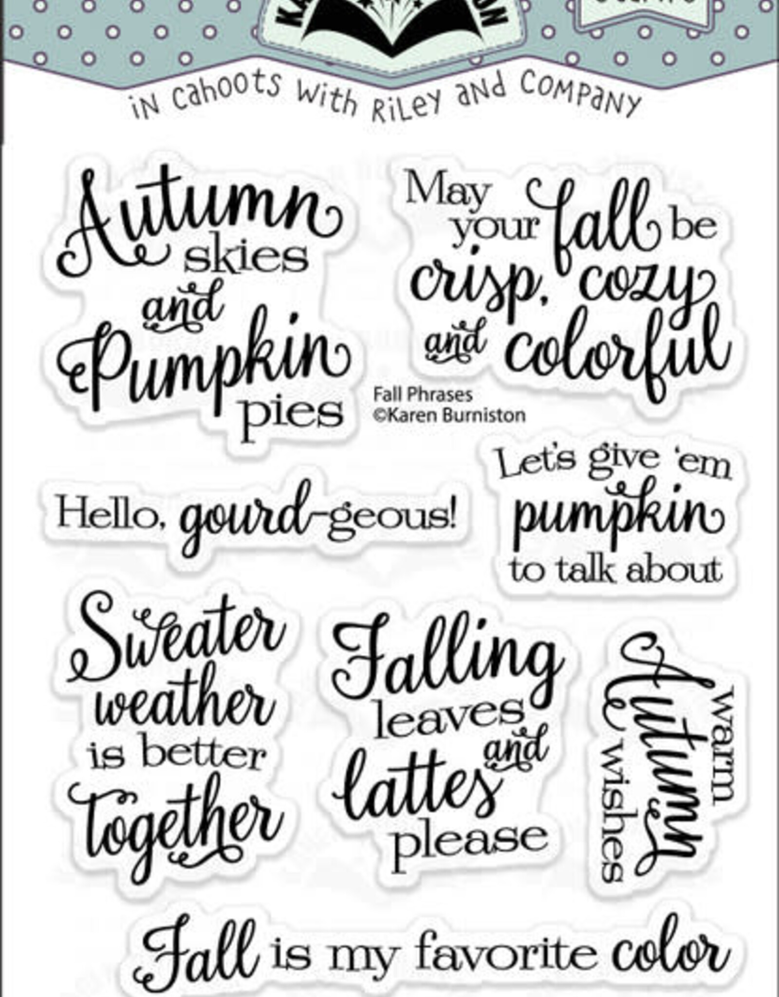 Karen Burniston Karen Burniston  Fall Phrases clear stamps  CS024