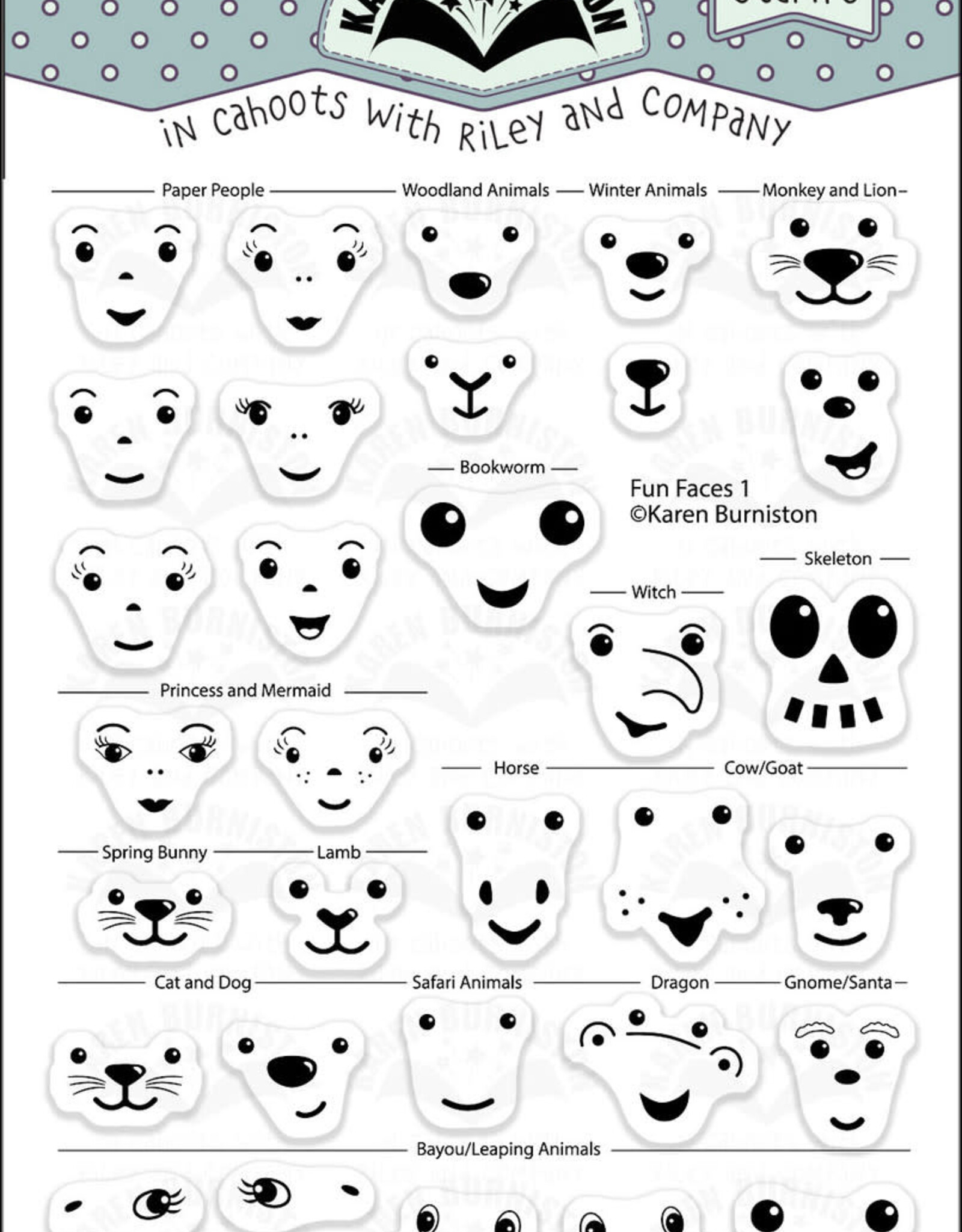 Karen Burniston Karen Burniston  Fun Faces clear stamps 1  CS023