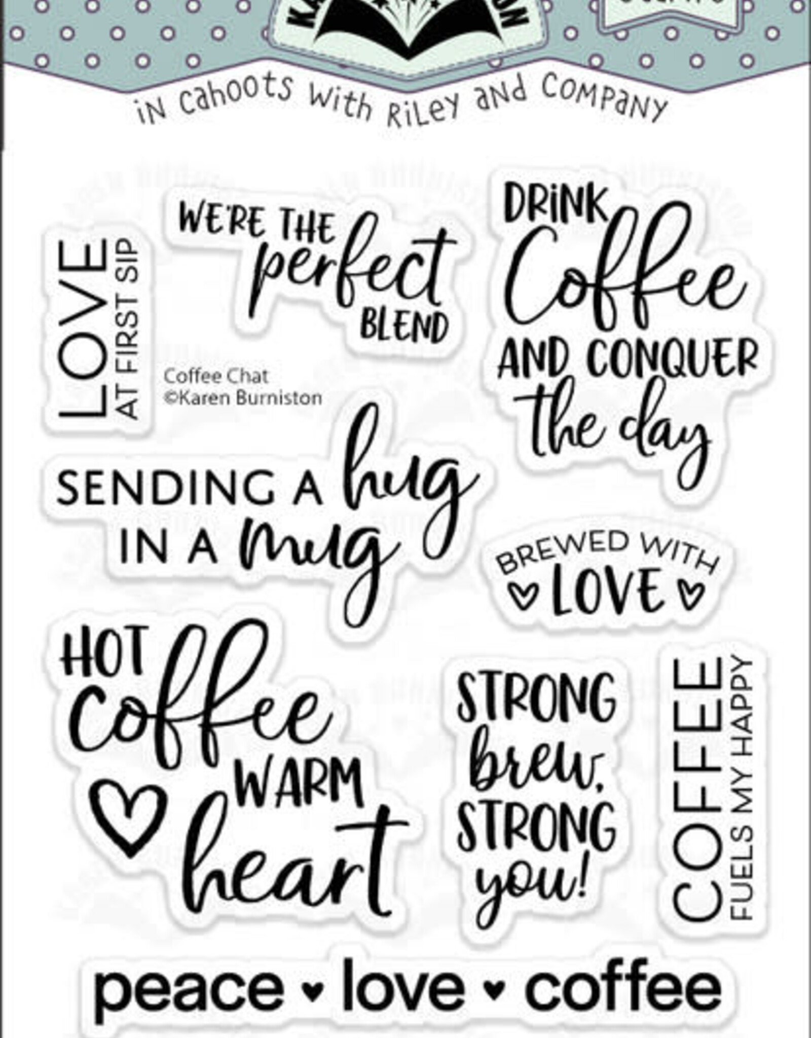 Karen Burniston Karen Burniston  Coffee Chat clear stamps  CS021