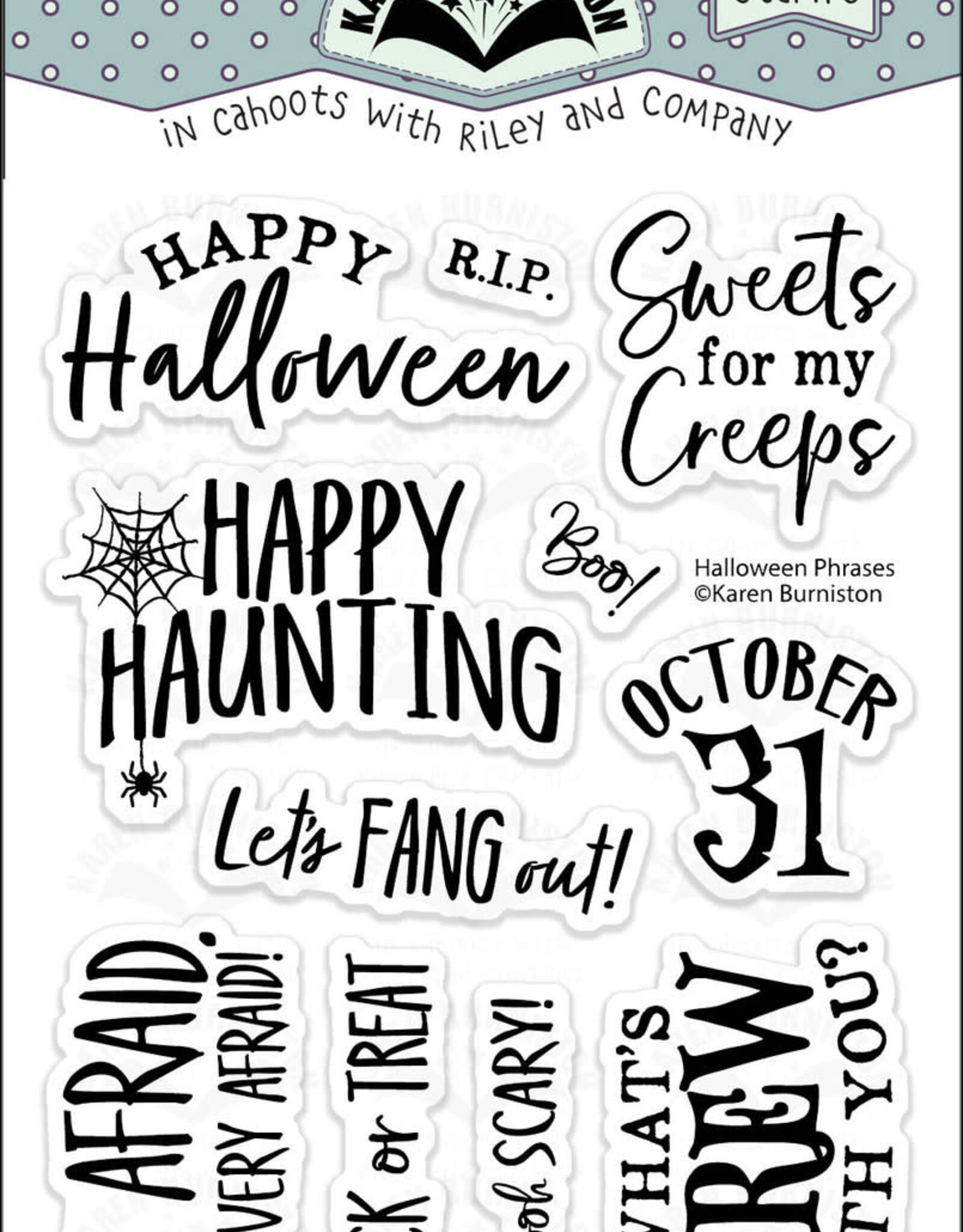 Karen Burniston Karen Burniston  Halloween Phrases clear stamps CS020