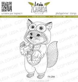 Lesia Zgharda Lesia Zgharda Stamps Fox in Owl Kigurumi Pajamas  FA294
