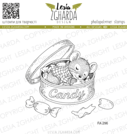 Lesia Zgharda Lesia Zhgarda Stamps Sleeping Mouse in Candy Tin FA296