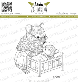 Lesia Zgharda Lesia Zhgarda Stamps Bedtime with Grandma Mouse FA298