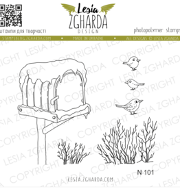 Lesia Zgharda Lesia Zhgarda Stamps Winter Mailbox N101
