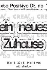 Crealies Crealies Texto Positivo Stanzschablonen no. 118, ein neues Zuhause  POSDE118