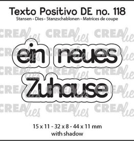 Crealies Crealies Texto Positivo Stanzschablonen no. 118, ein neues Zuhause  POSDE118