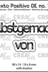 Crealies Crealies Texto Positivo Stanzschablonen no. 117, Selbstgemacht von POSDE117