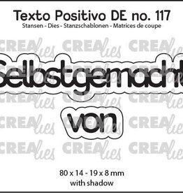Crealies Crealies Texto Positivo Stanzschablonen no. 117, Selbstgemacht von POSDE117