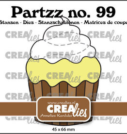 Crealies Crealies Partzz stansen no. 99, Cupcake groot CLPartzz99
