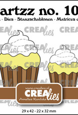 Crealies Crealies Partzz stansen no. 100, Cupcake middel en klein CLPartzz100