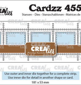 Crealies Crealies Cardzz stansen no. 455, Postzegelstrip XL 5x vierkanten CLCZ455