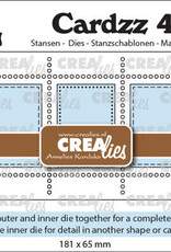 Crealies Crealies Cardzz stansen no. 454, Postzegelstrip XL 5x verticale rechthoeken CLCZ454