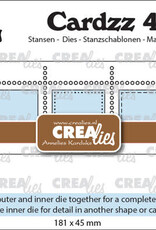 Crealies Crealies Cardzz stansen no. 453, Postzegelstrip XL 5x horizontale rechthoeken CLCZ453