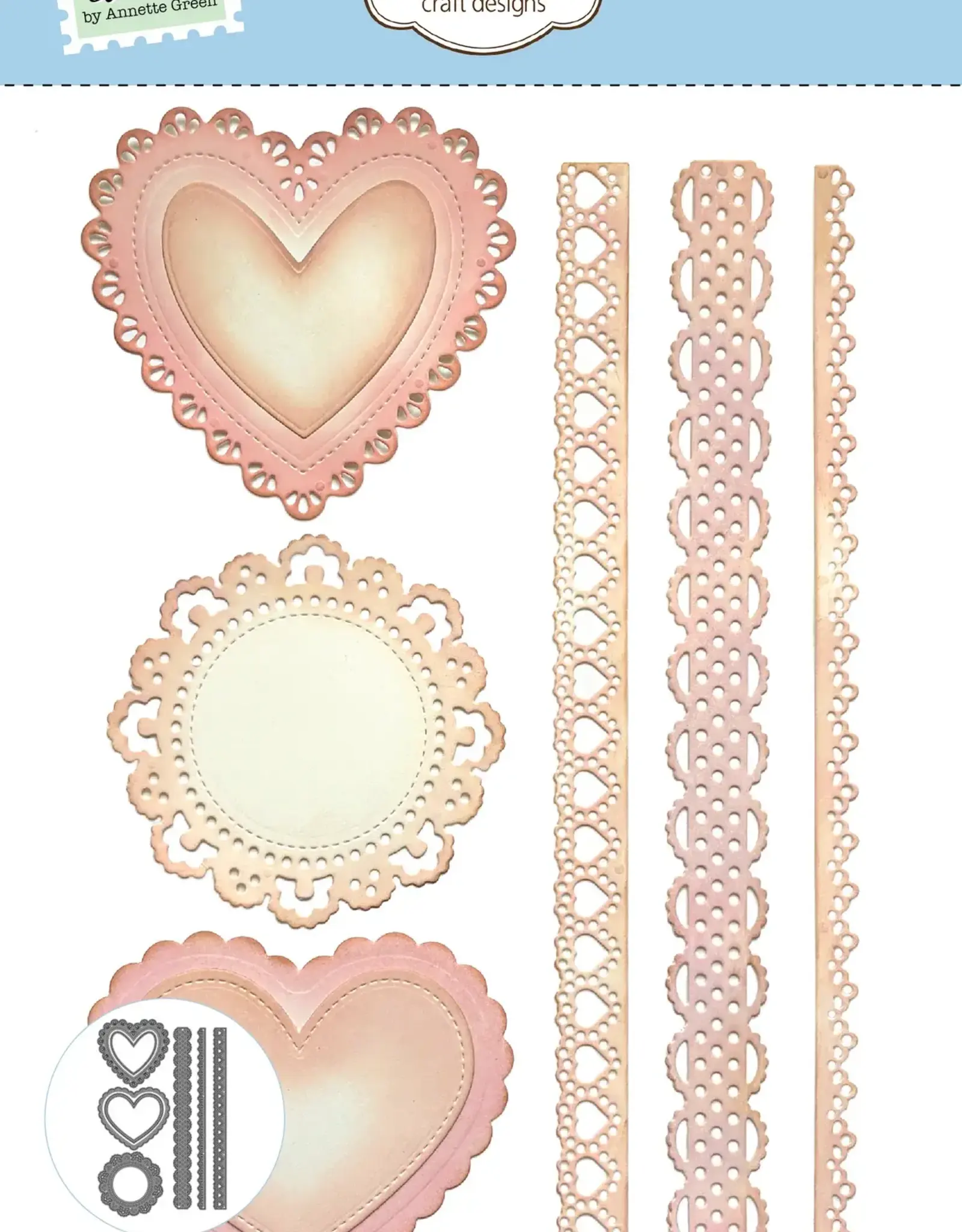 Elizabeth Craft Designs Elizabeth Craft Designs  Lace,Heart & Doily 2304