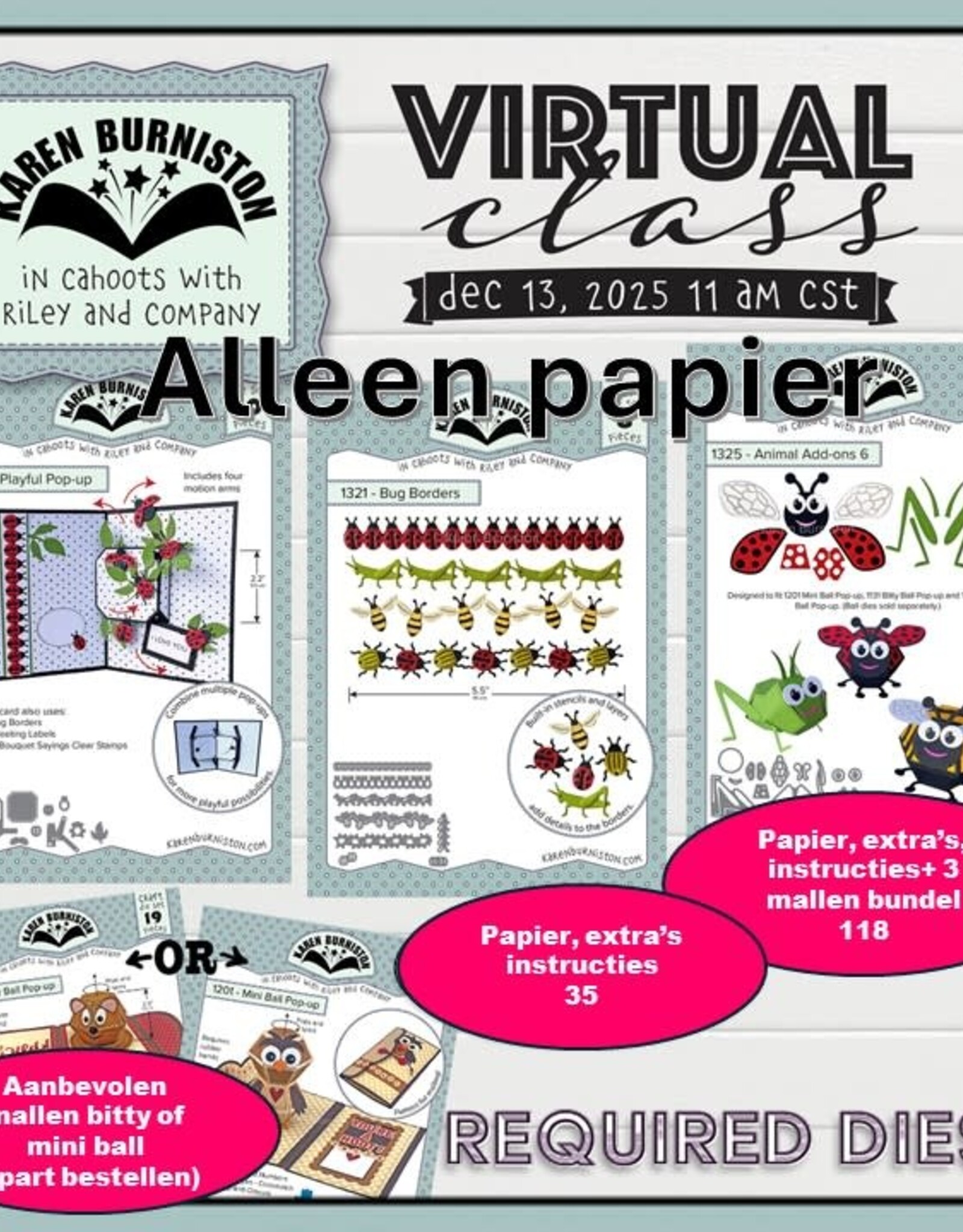 Karen Burniston Karen Burniston Virtual class 13 December 2025 ALLEEN PAPIER