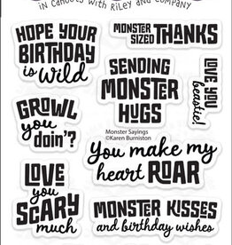Karen Burniston Karen Burniston  Monster Sayings Clearstamps CS028