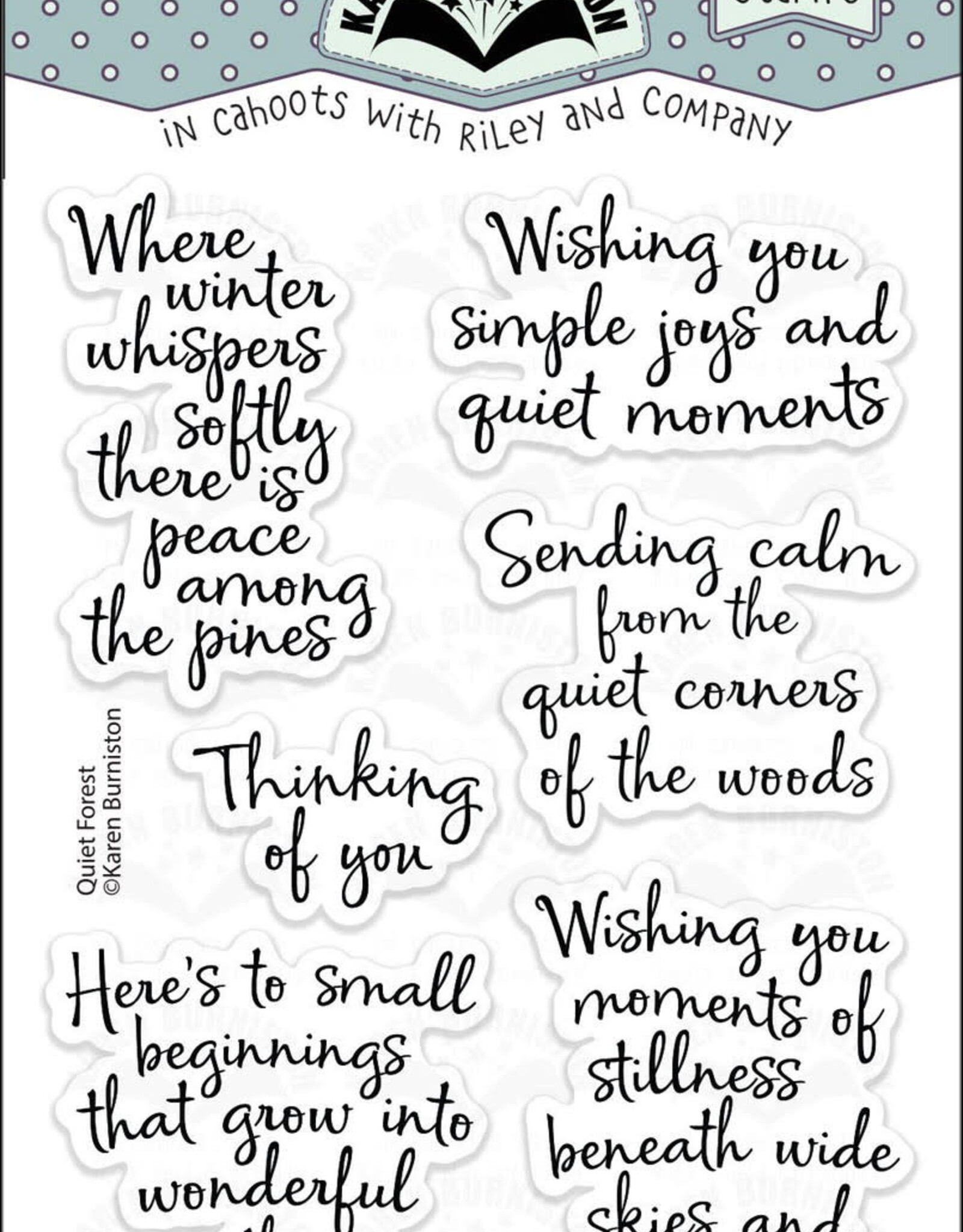 Karen Burniston Karen Burniston  Quiet Forest Sayings Clearstamps CS029