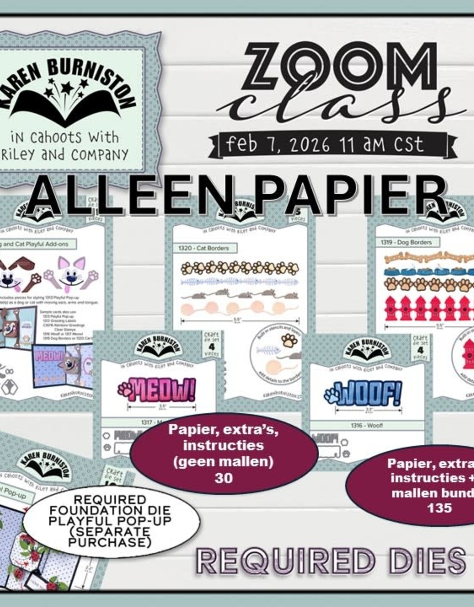 Karen Burniston Karen Burniston Zoomclass 7 Februari 2026  ALLEEN PAPIER