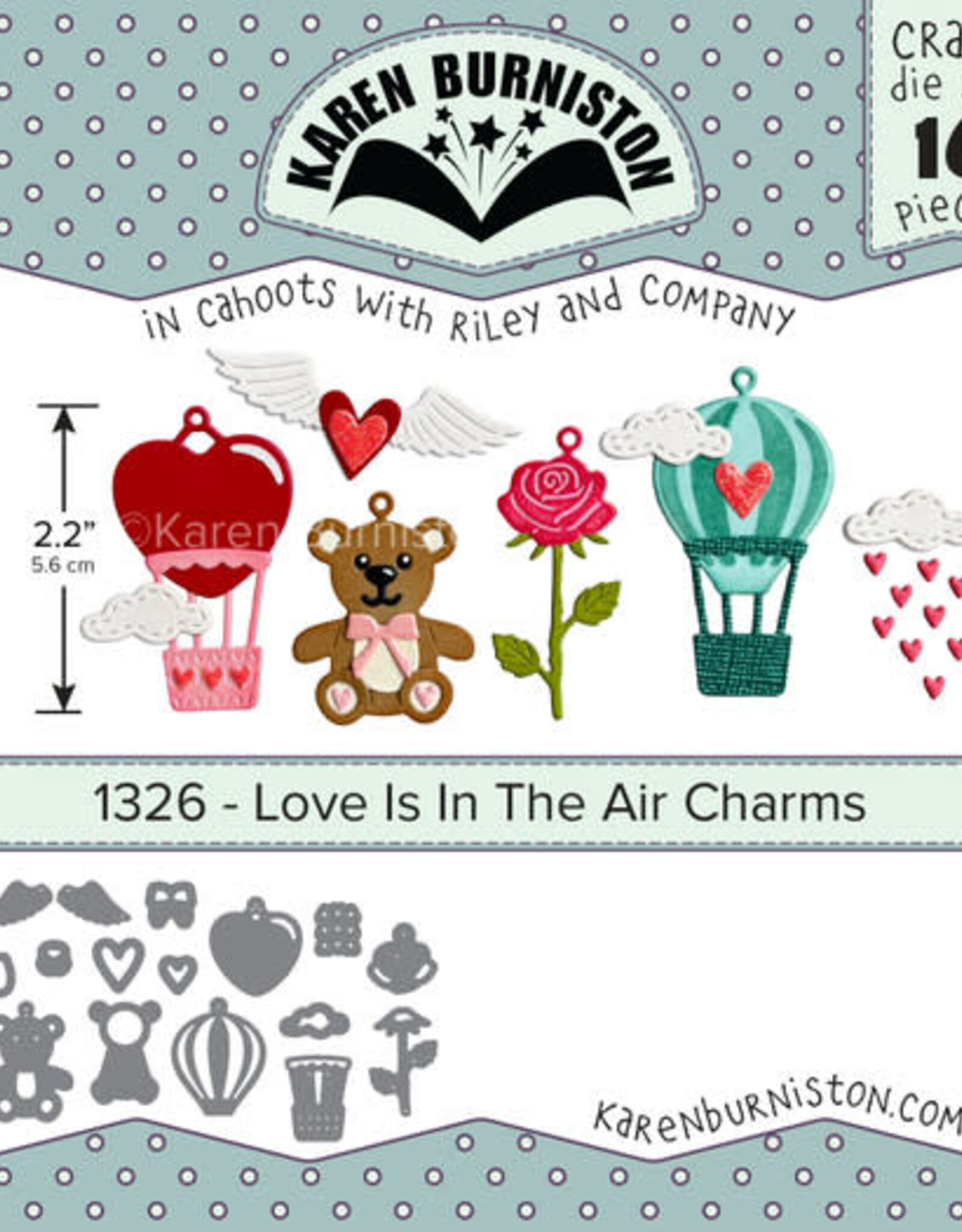 Karen Burniston Karen Burniston  Love is in the Air Charms 1326