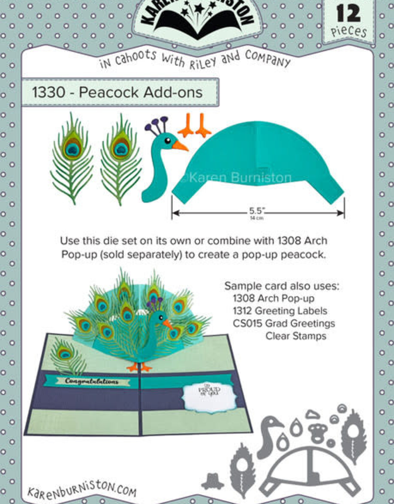 Karen Burniston Karen Burniston Peacock Add ons  1330