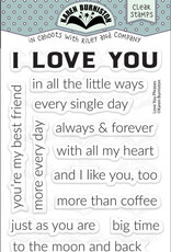 Karen Burniston Karen Burniston Love You Phrases clear stamps  CS030