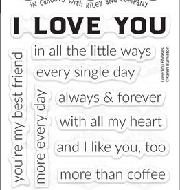 Karen Burniston Karen Burniston Love You Phrases clear stamps  CS030