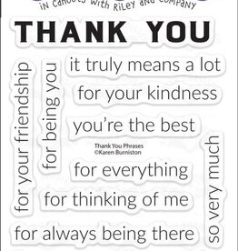 Karen Burniston Karen Burniston  Thank You Phrases clear stamps  CS031
