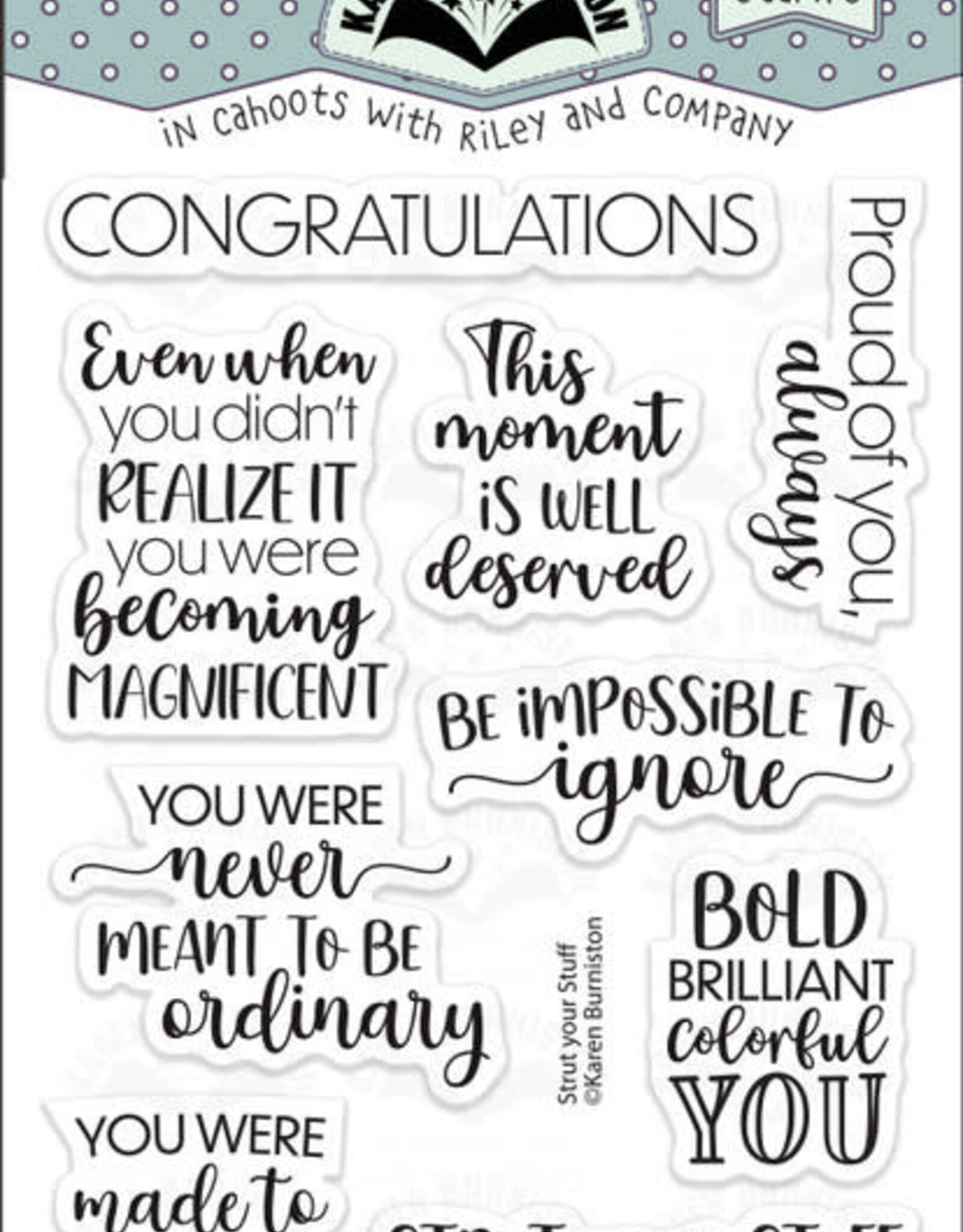 Karen Burniston Karen Burniston  Strut Your Stuff clear stamps  CS032