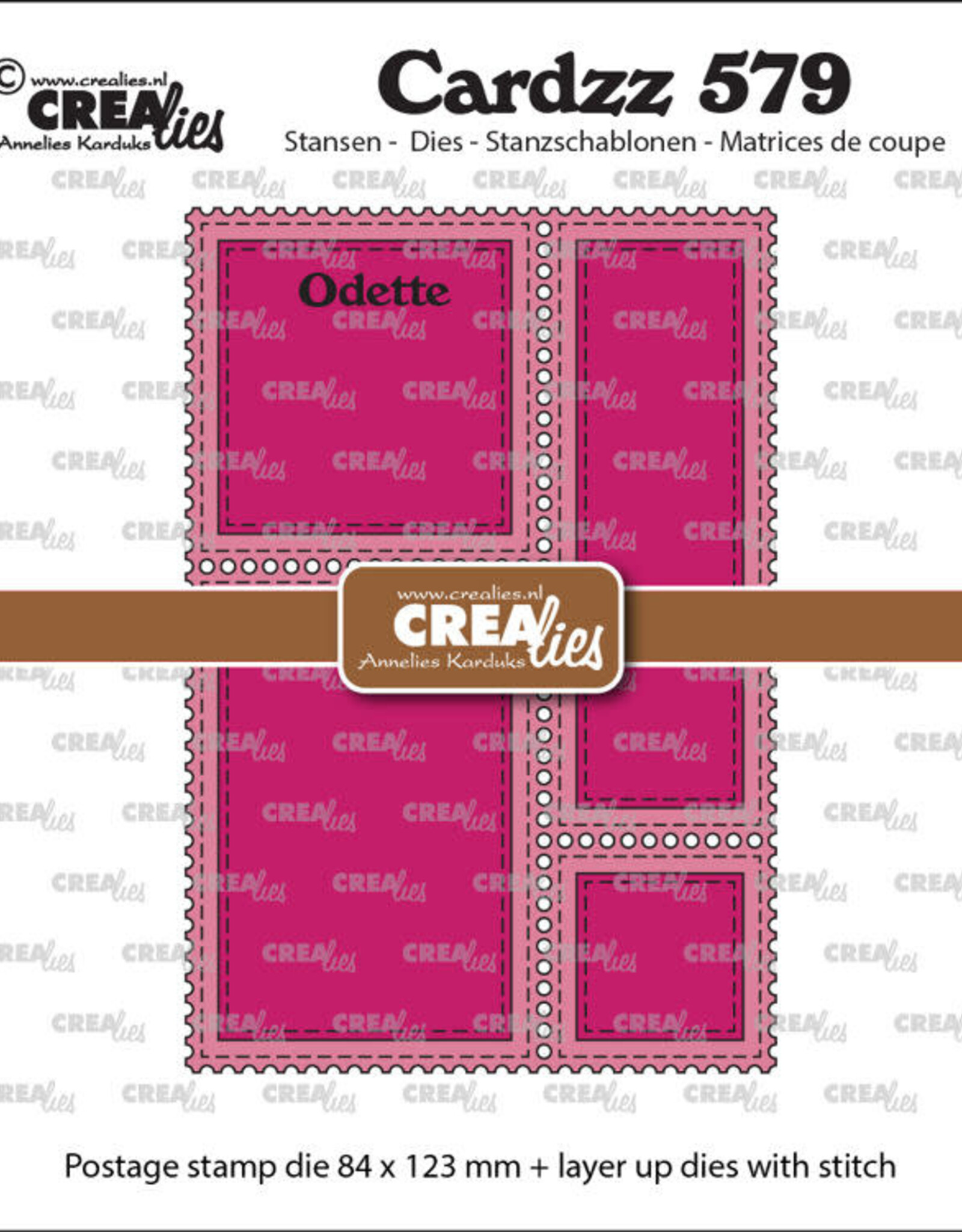 Crealies Crealies Postzegelframe rechthoekig Odette  CLCZ579