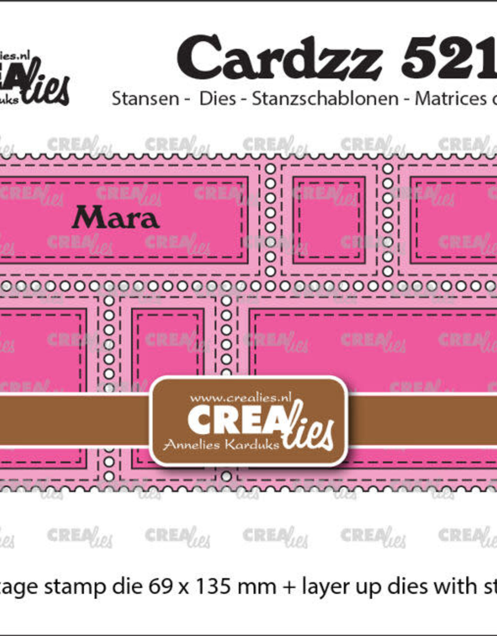 Crealies Crealies Postzegelframe mini slimline Mara  CLCZ521