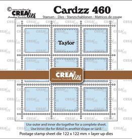 Crealies Crealies Vierkant Postzegelvel Taylor met 9  CLCZ460