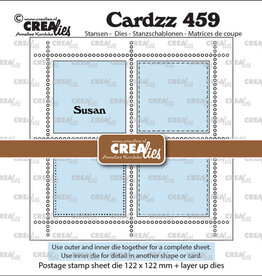 Crealies Crealies Vierkant Postzegelvel Susan met 4  CLCZ459