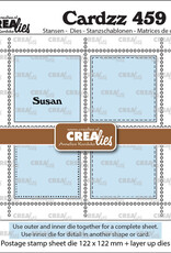 Crealies Crealies Vierkant Postzegelvel Susan met 4  CLCZ459