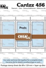 Crealies Crealies Rechthoekig Postzegelvel Paula met 3 rechthoeken  CLCZ456