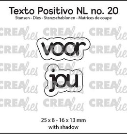 Crealies Crealies Texto Positivo stansen no. 20, voor jou  POSNL20