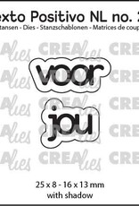 Crealies Crealies Texto Positivo stansen no. 20, voor jou  POSNL20