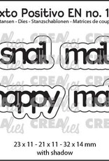 Crealies Crealies Texto Positivo stansen no. 140, snail mail / happy mail  POSEN140