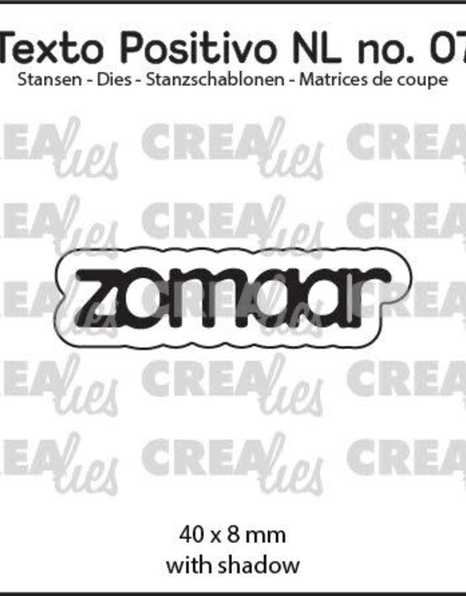 Crealies Crealies Texto Positivo stansen no. 07, zomaar  POSNL07