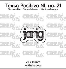 Crealies Crealies Texto Positivo stansen no. 21, jarig  POSNL21