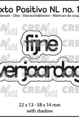 Crealies Crealies Texto Positivo stansen no. 138, fijne verjaardag  POSNL138