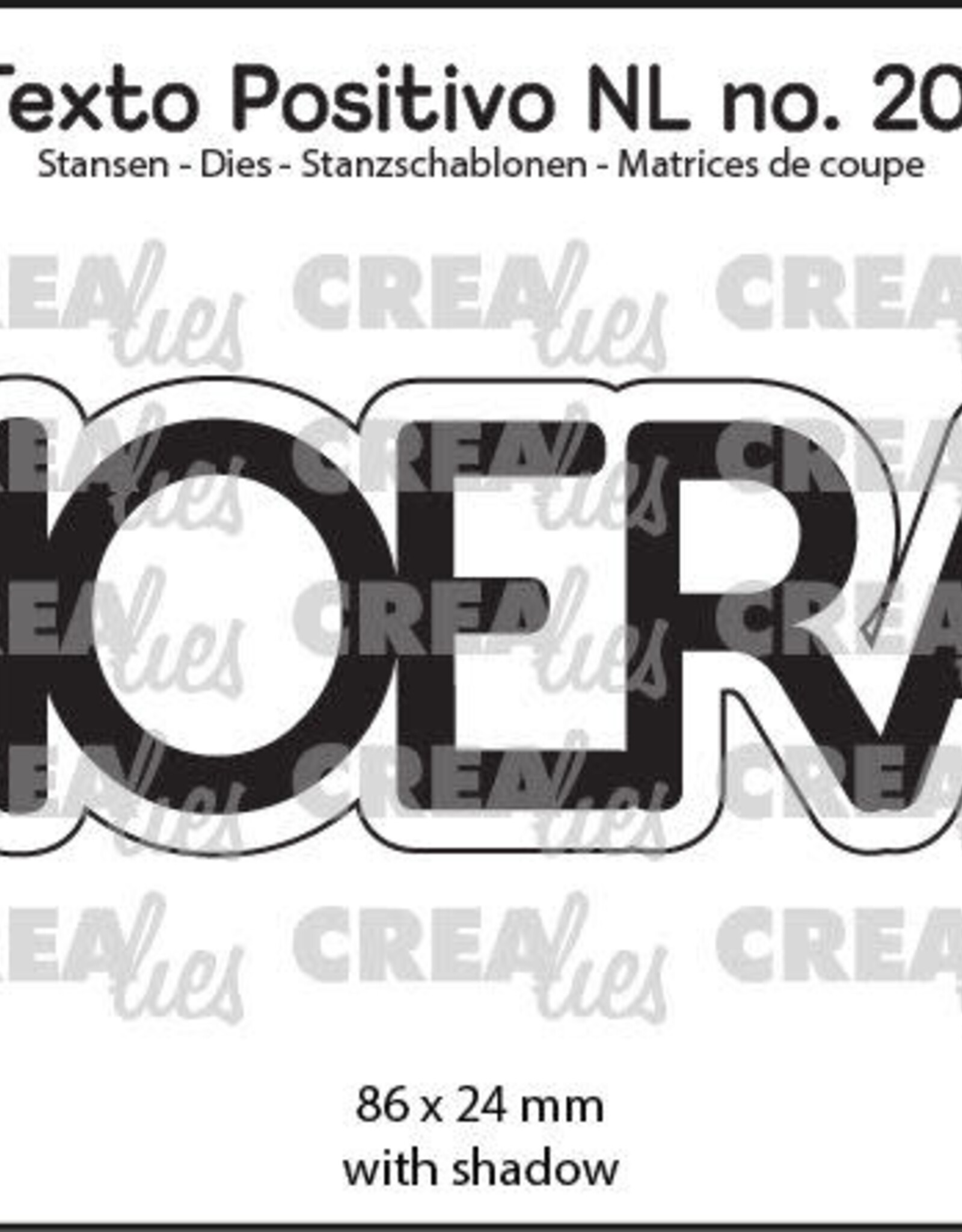 Crealies Crealies Texto Positivo stansen no. 201, HOERA  POSNL201