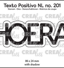 Crealies Crealies Texto Positivo stansen no. 201, HOERA  POSNL201