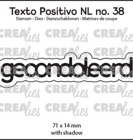 Crealies Crealies Texto Positivo stansen no. 38, gecondoleerd  POSNL38