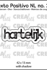 Crealies Crealies Texto Positivo stansen no. 24, hartelijk  POSNL24