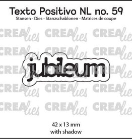 Crealies Crealies Texto Positivo stansen no. 59, jubileum  POSNL59